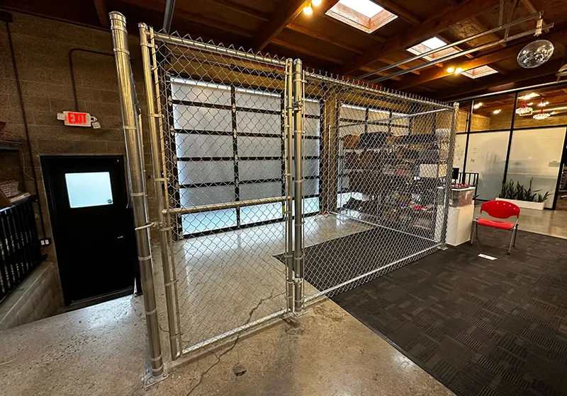 8 Foot High Interior Cage Chain-Link Enclosure