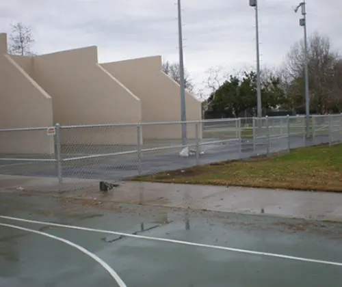 Backyard Basketball Court Fencing
