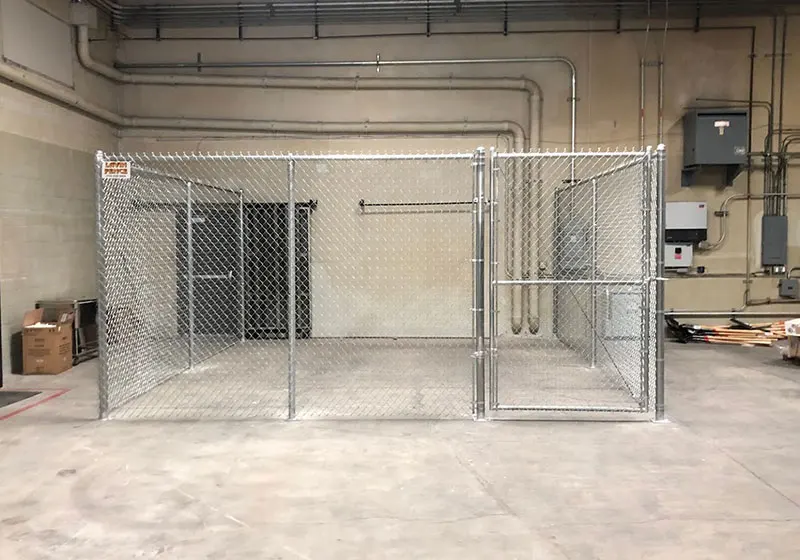 Indoor Chain Link Fence Enclosure in Fullerton