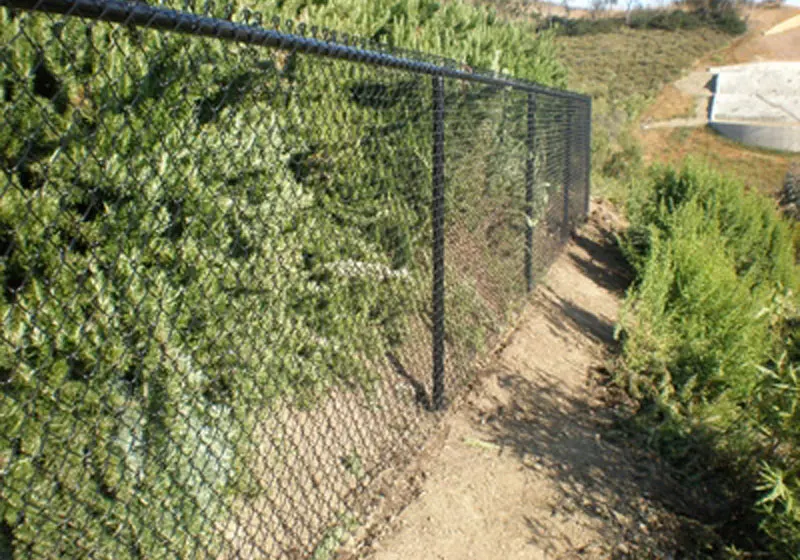 Black Poly-Coated Fence - San Juan Capistrano