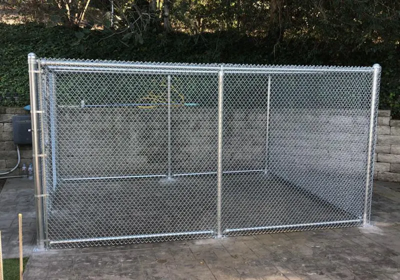 Chain Link Dog Run in Orange County, CA