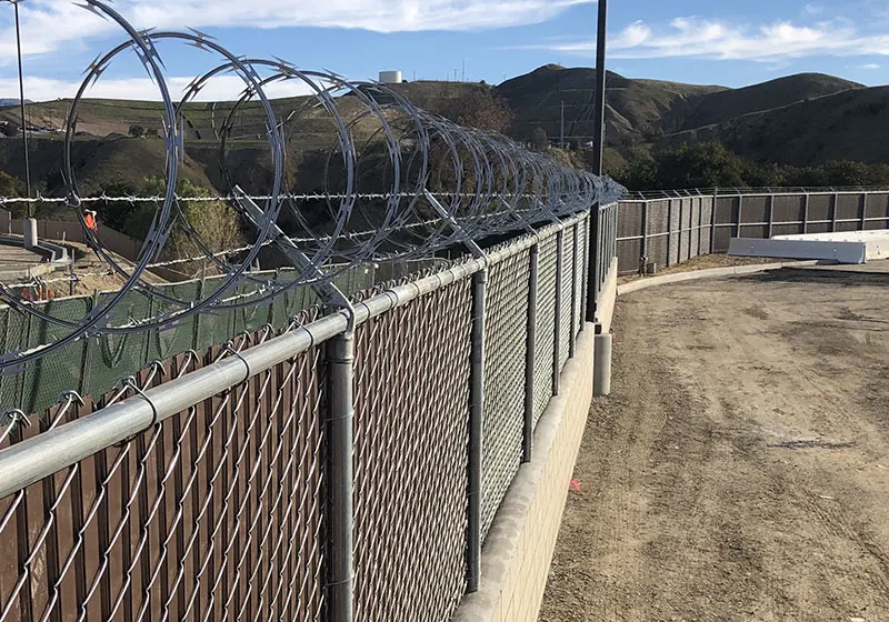 Customized Chain Link Fences in Construction