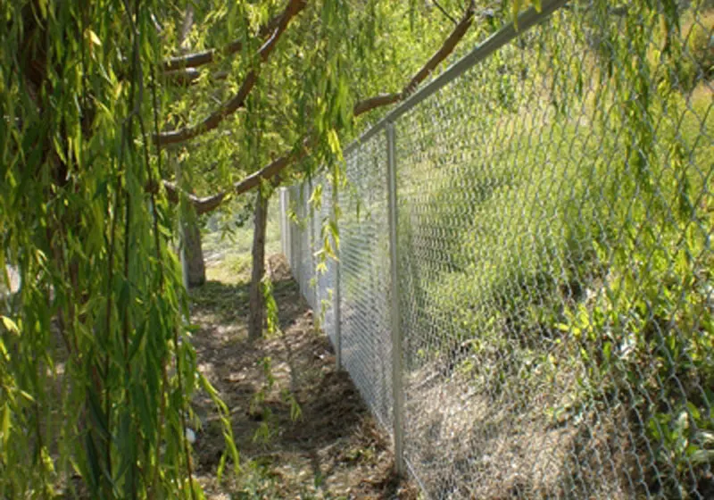 Hillside Chain Link Fence - Orange