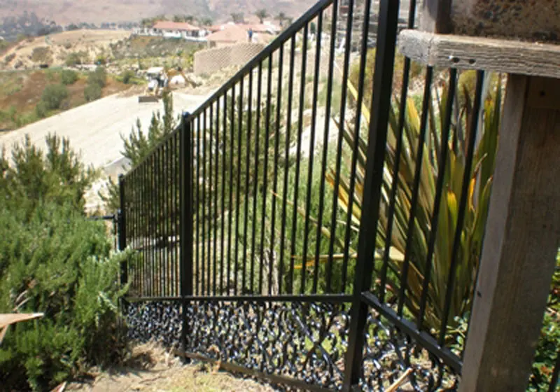 Black Ornamental Iron Fence