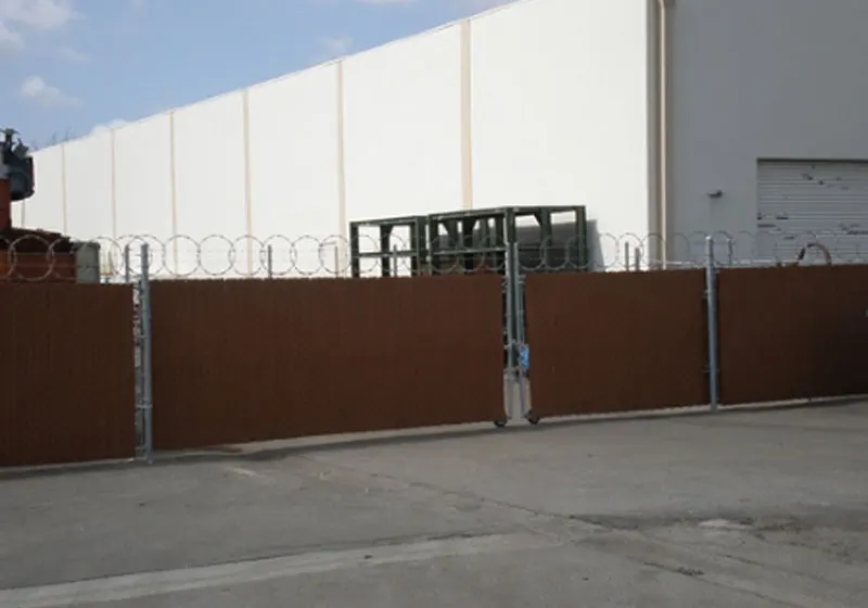 Industrial Privacy Gate W/ Razor Wire