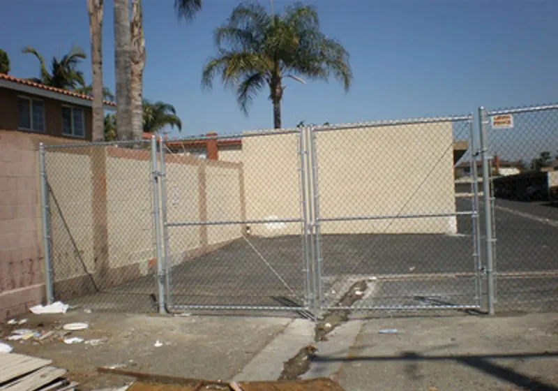 Chain-link gate in Brea, CA