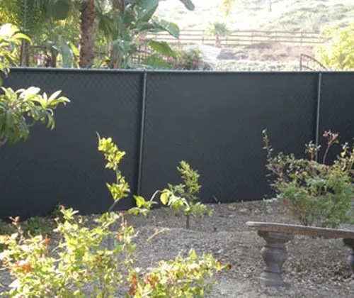 Tennis Court Fence Installation with Vinyl Windscreen